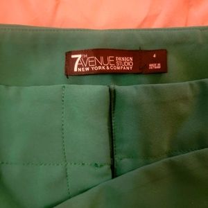 NY & Co High Waisted Emerald Pants, Size 4
